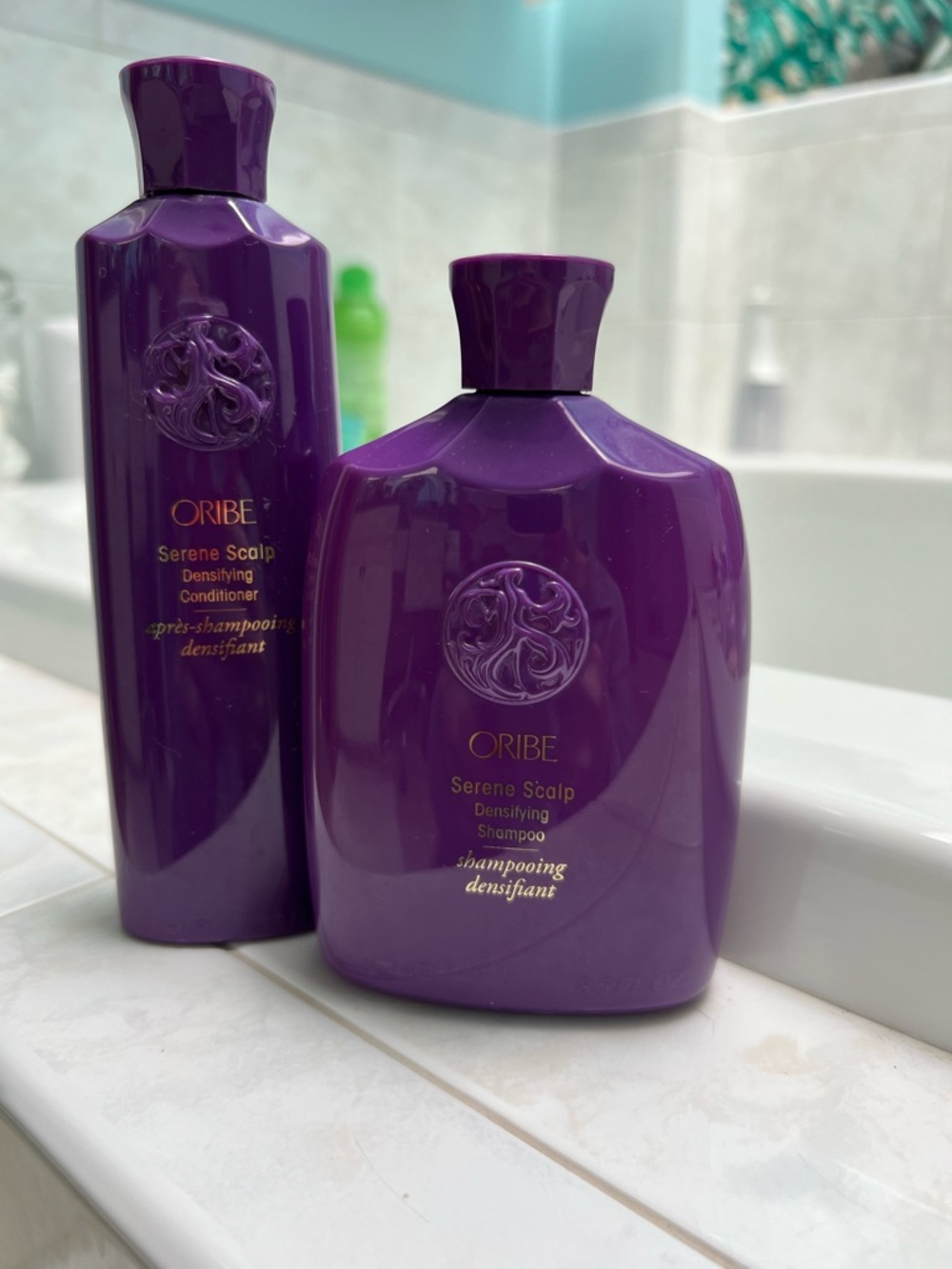 Oribe Serene Scalp Densifying Shampoo - Purple and Conditioner